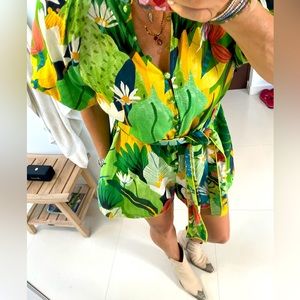 FARM Rio puff sleeve romper